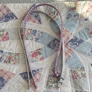 Justice Pink and Silver Braided Belt